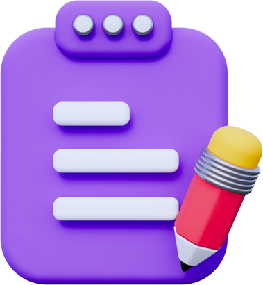 3D Writing Report Icon